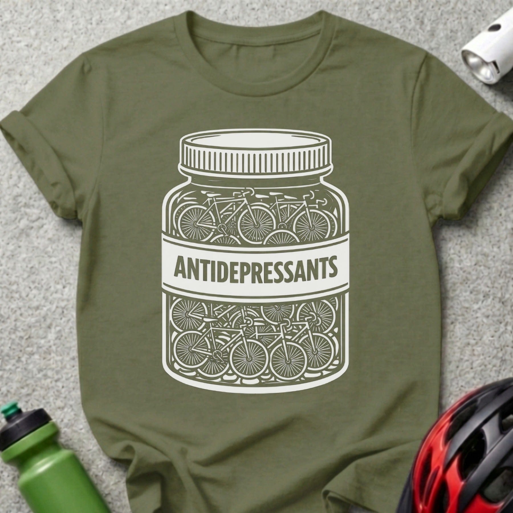 Antidepressants Bicycle Jar Graphic T-shirt product