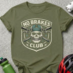 No Brakes Club Skull and Handlebars T-Shirt