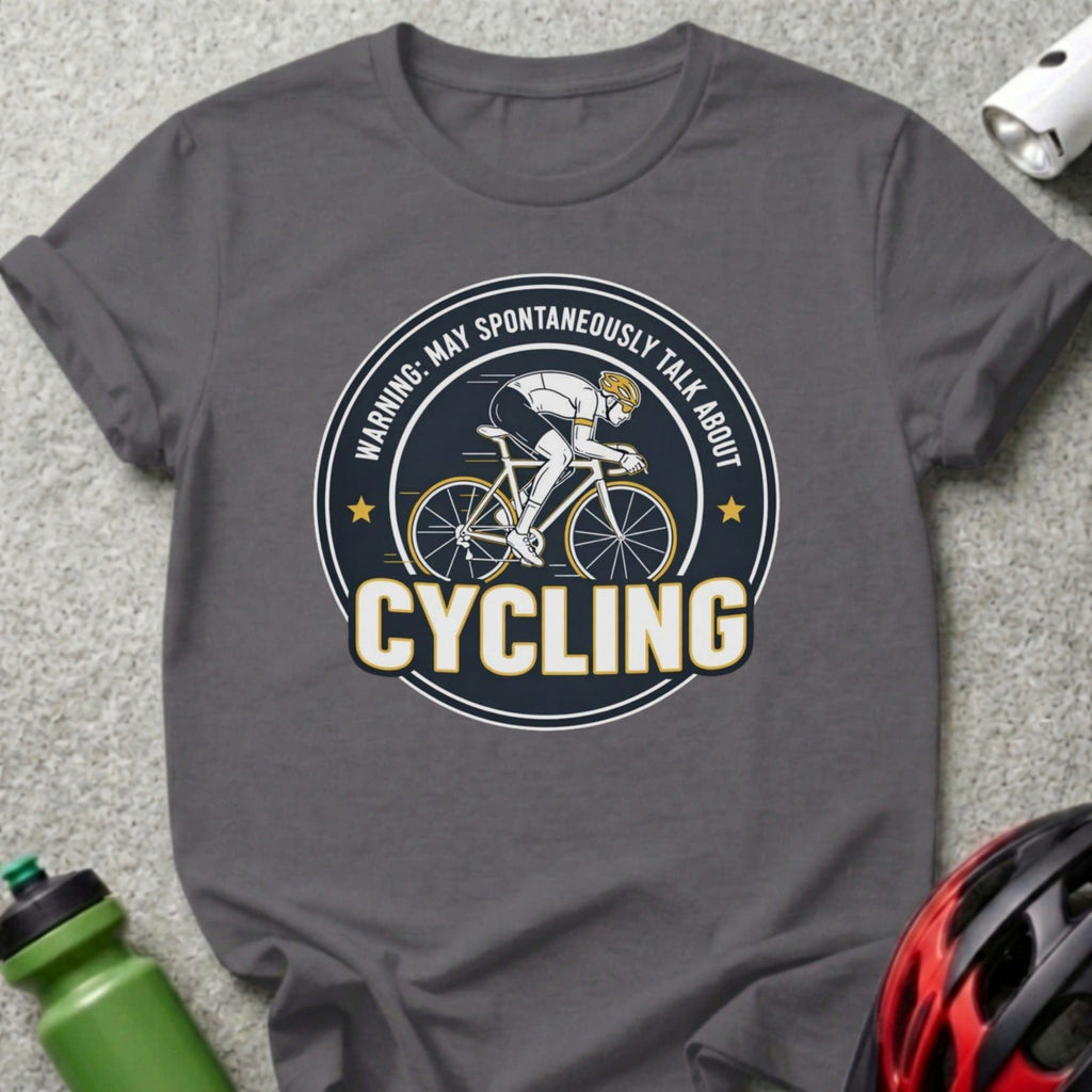 Warning May Spontaneously Talk About Cycling Shirt