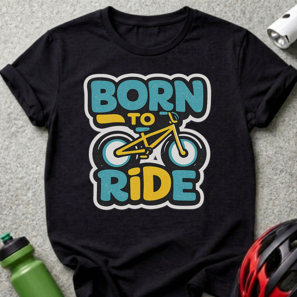 Born to Ride Bicycle Graphic Tee for Cycling Enthusiasts