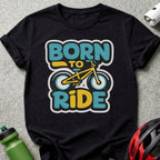 Born to Ride Bicycle Graphic Tee for Cycling Enthusiasts