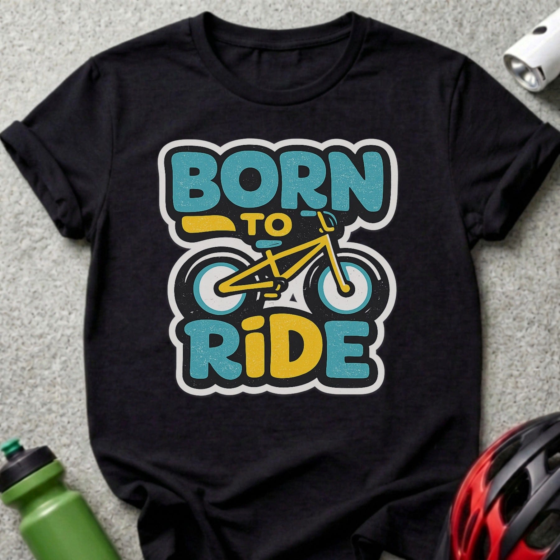 Born to Ride Bicycle Graphic Tee for Cycling Enthusiasts