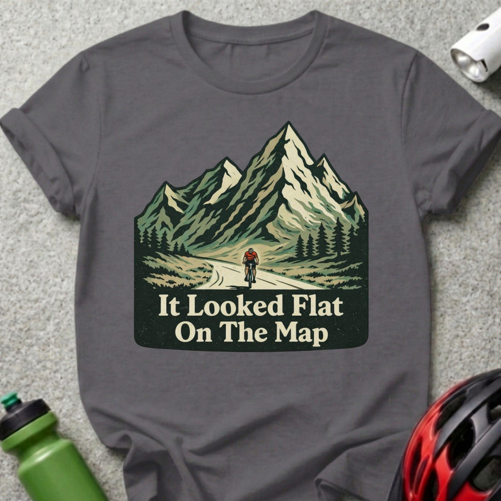 It Looked Flat On The Map Cyclist T-Shirt