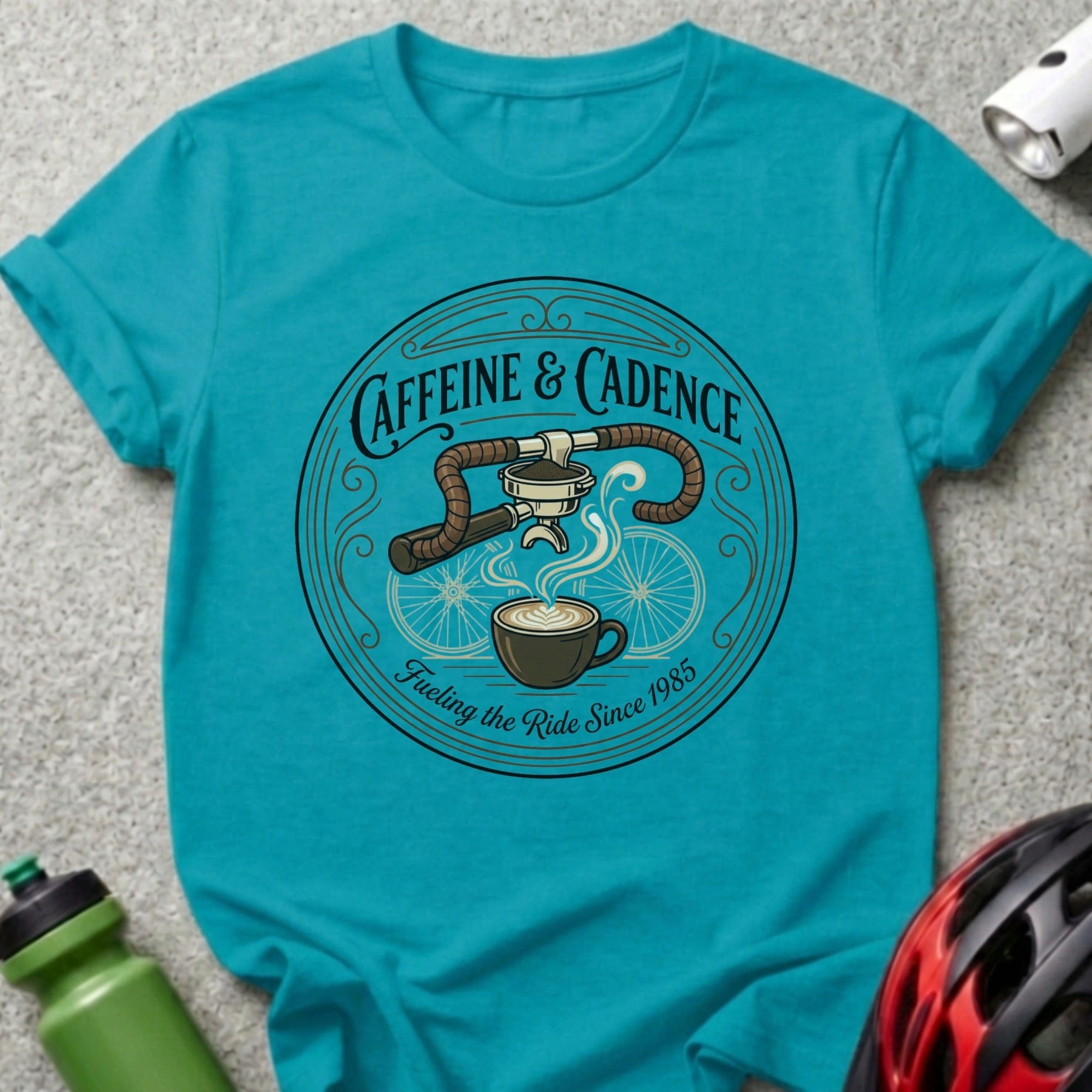 Caffeine and Cadence Fueling the Ride Since 1985 T-shirt
