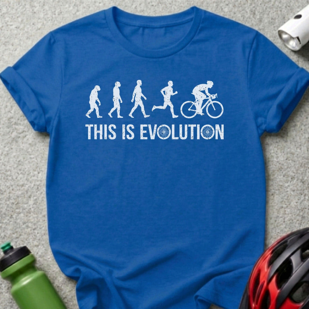 This Is Evolution Funny Cycling Design T-Shirt