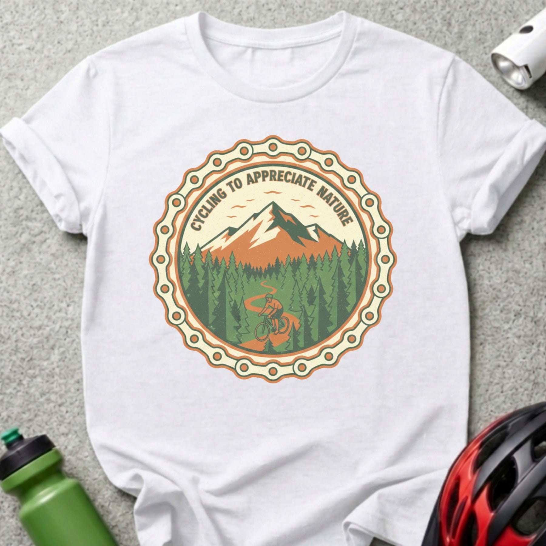 Cycling to Appreciate Nature Graphic T-Shirt