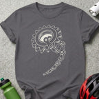 Stylish Gear and Chain Graphic Tee for Cycling Lovers