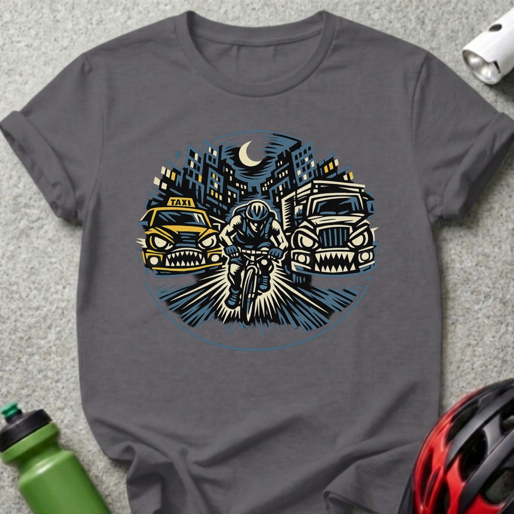 Night Cycling Adventure Urban Graphic T-shirt
