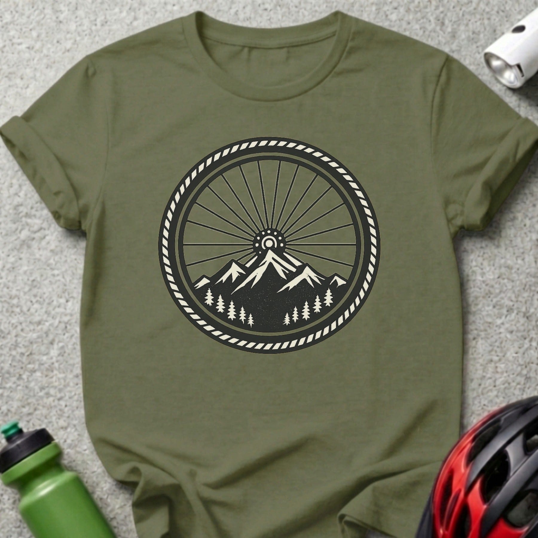 Nature Landscape Mountain Design Biking T-Shirt