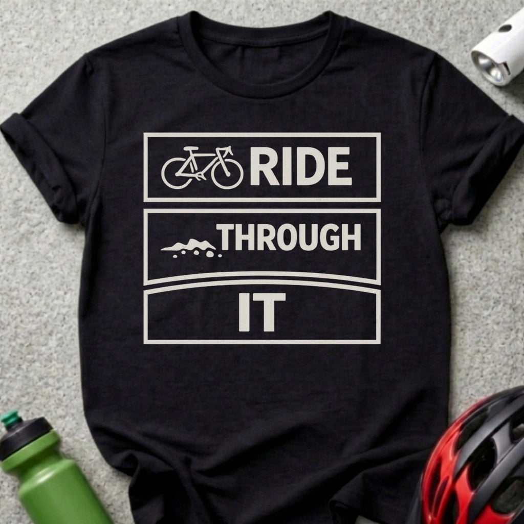 Ride Through It Bicycle Motivational T-Shirt