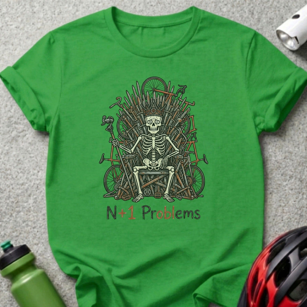 N+1 Problems Skeleton Throne Graphic T-Shirt