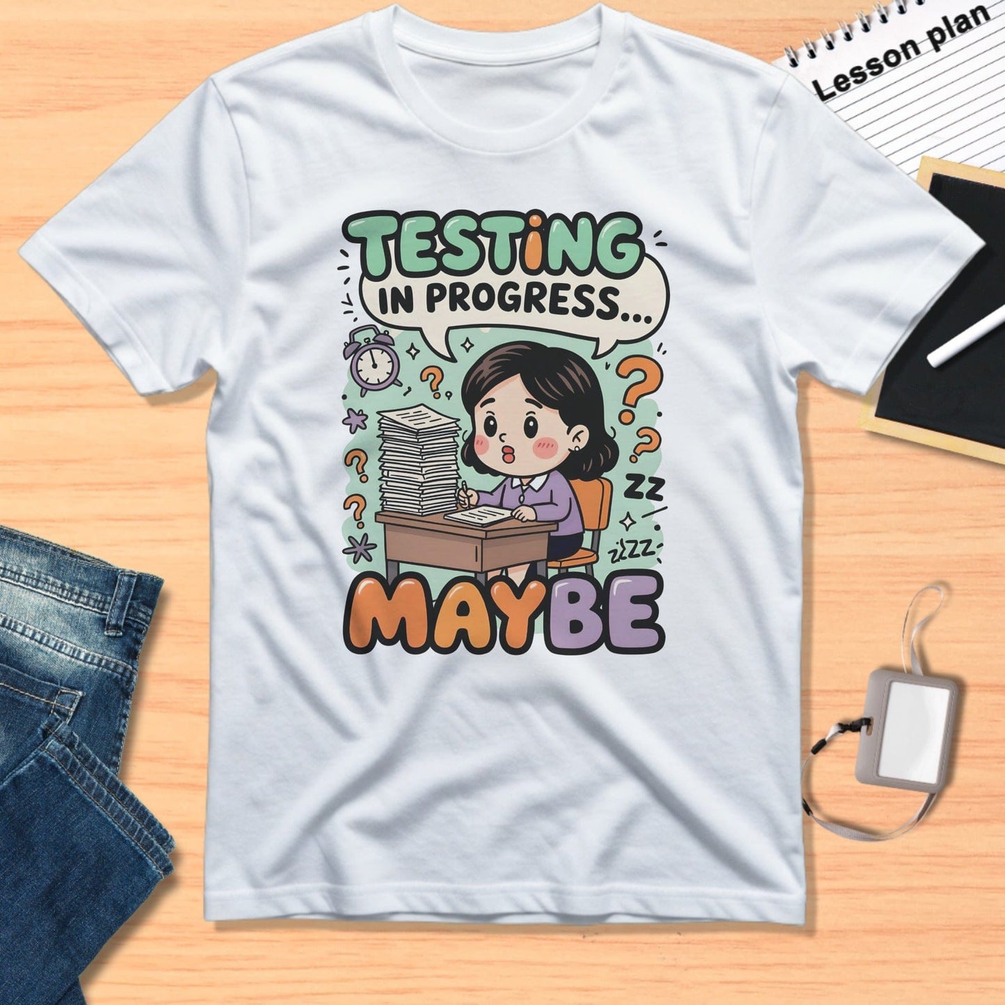 Testing in Progress Maybe Graphic Tee Shirt