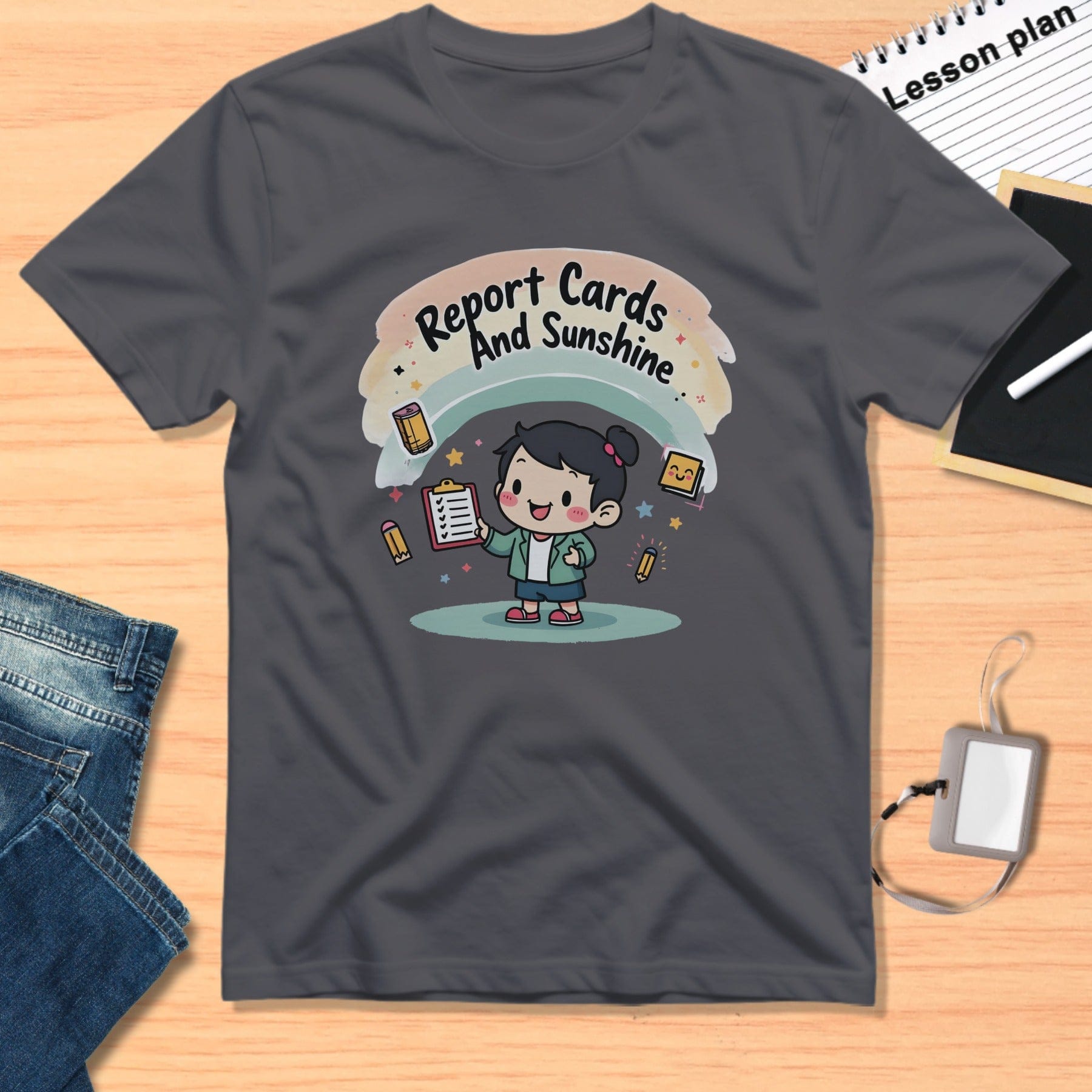 Report Cards And Sunshine Cute Cartoon T-shirt