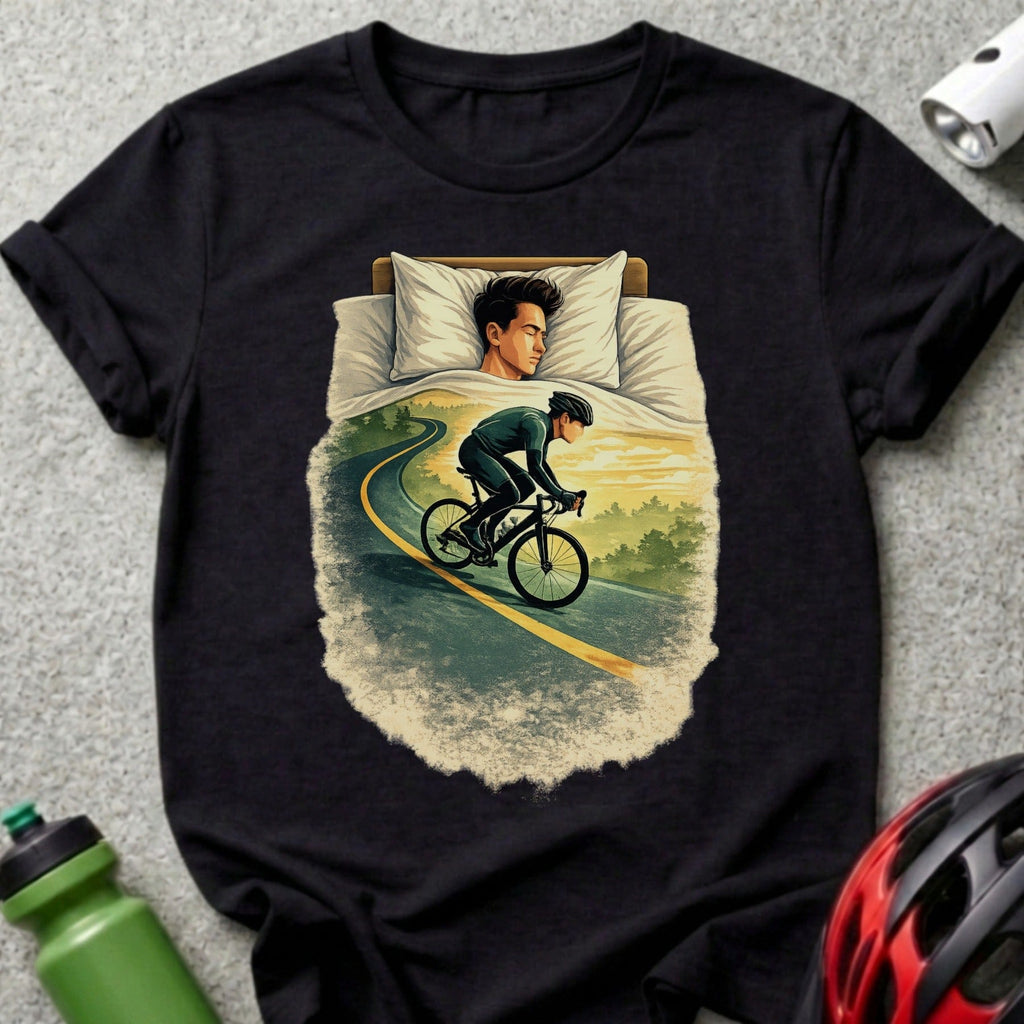 Dreaming Cyclist Riding on Open Road T-Shirt