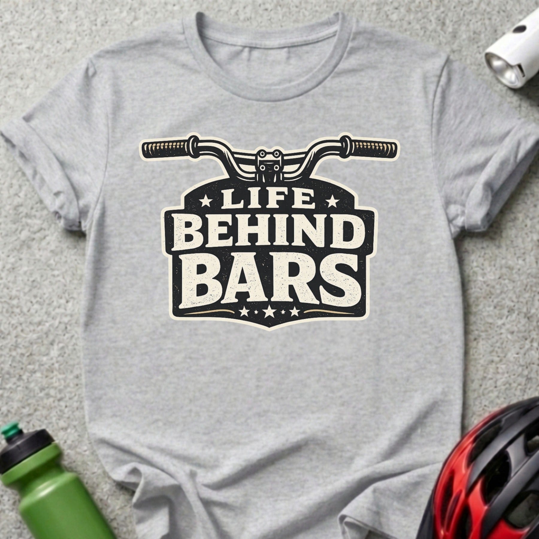 Life Behind Bars Bicycle Theme Graphic T-Shirt
