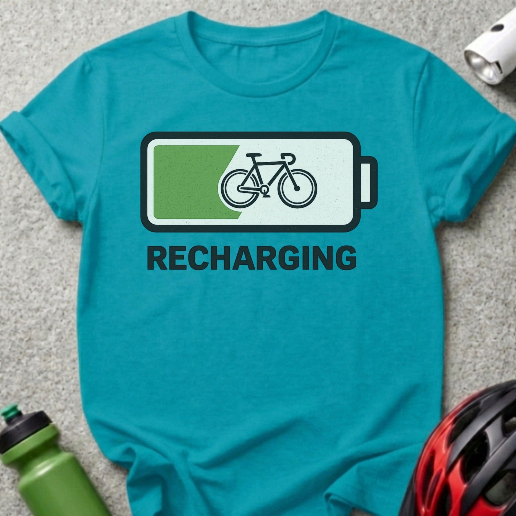 Recharging Bicycle Battery Graphic T-shirt
