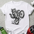 Cat Riding Bicycle Graphic T-shirt for Cat Lovers