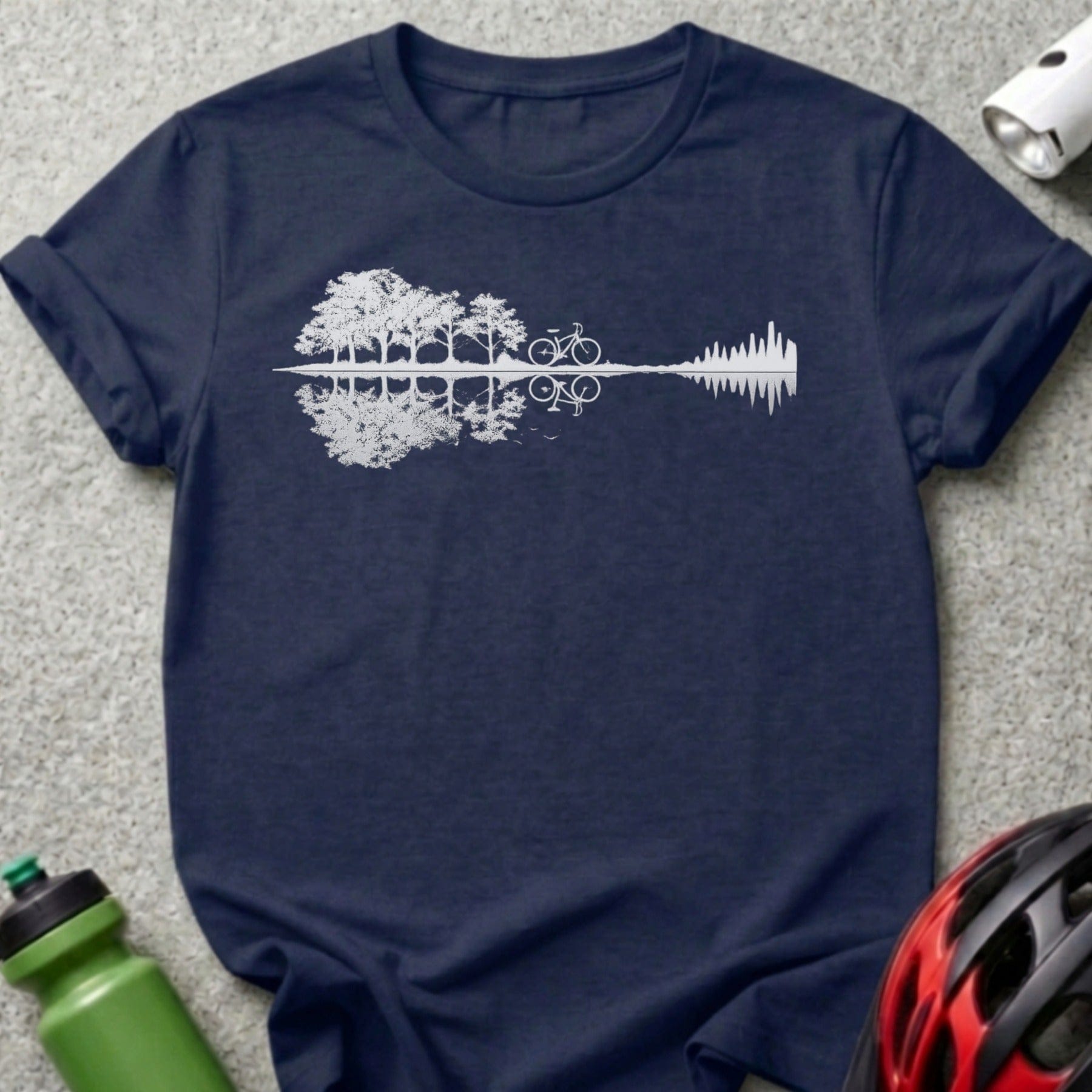 Soundwave Bicycle and Trees Graphic T-Shirt