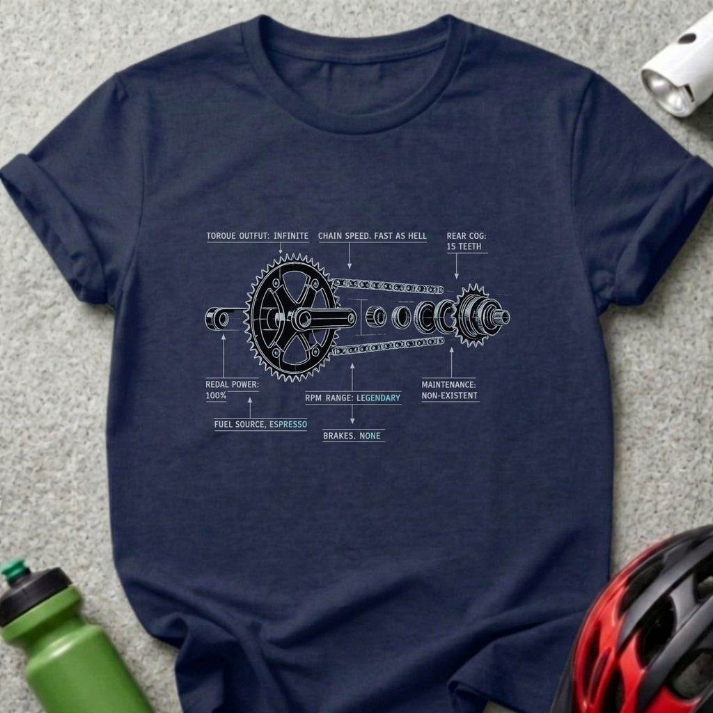 Legendary Bike Chain Diagram T-Shirt