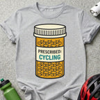 Prescribed Cycling Graphic on Grey T-Shirt for Cyclists