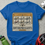T-shirt with box of mini bike antidepressants design.