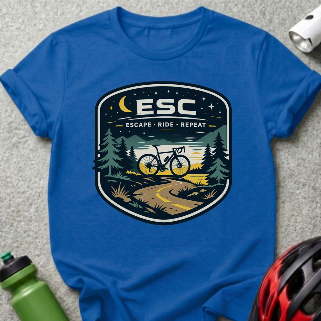Escape Ride Repeat ESC Cyclist Adventure Shirt