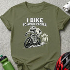 I Bike To Avoid People Funny Cycling T-Shirt