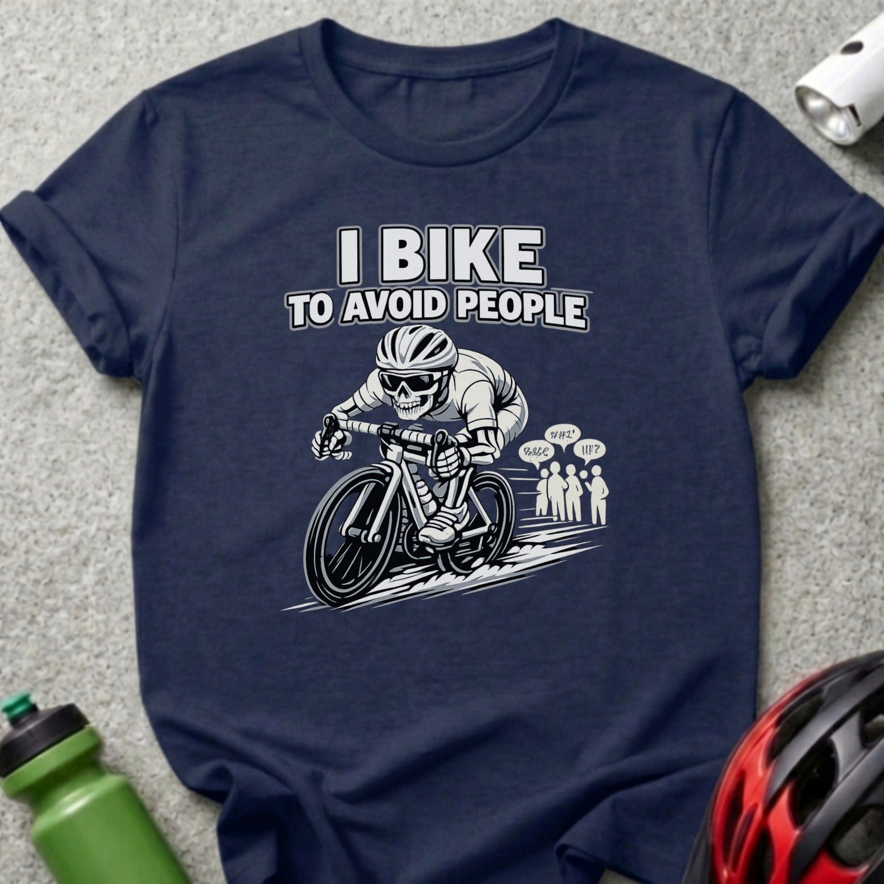 I Bike to Avoid People Cycling Graphic T-Shirt