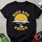 Ride and Shine Bicycle Graphic Tee Casual Shirt