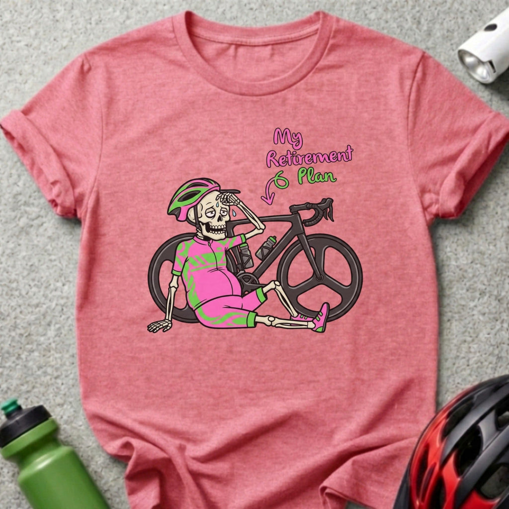 My Retirement Plan Skeleton Cyclist Graphic T-Shirt