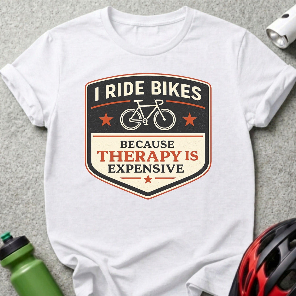 I Ride Bikes Because Therapy Is Expensive t-shirt