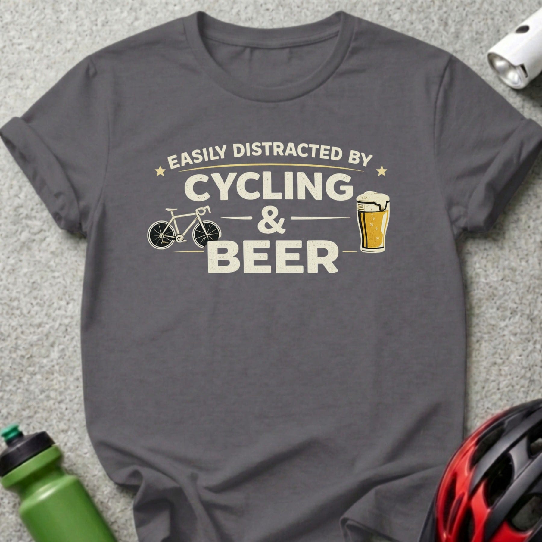 Easily Distracted by Cycling and Beer Tee Shirt