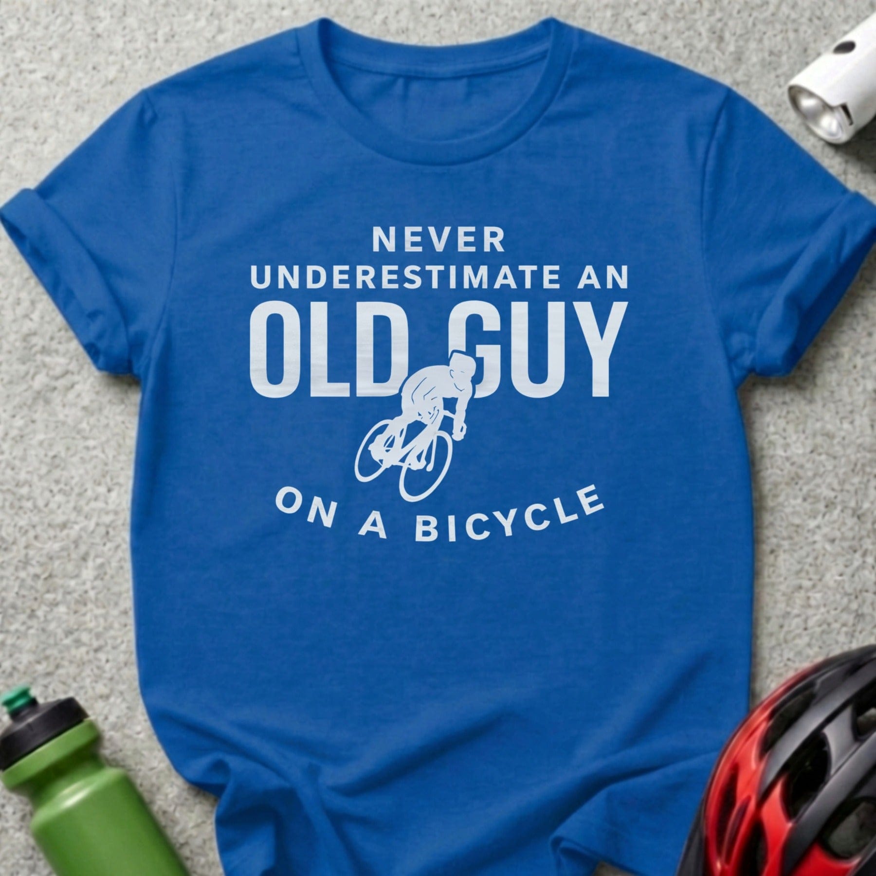 Never Underestimate an Old Guy on a Bicycle T-shirt