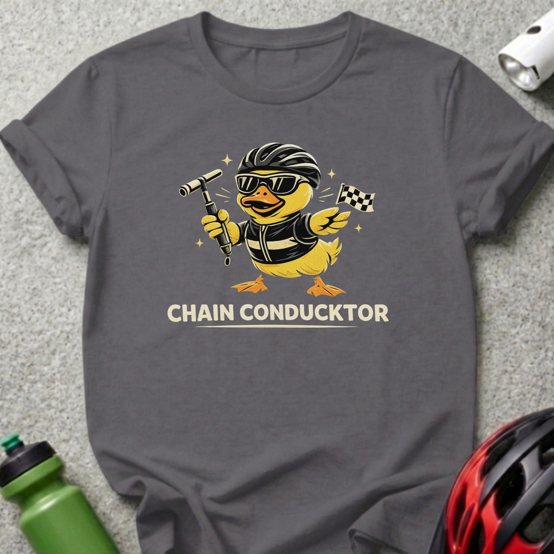 Chain Conducktor Cycling Duck T-Shirt for Bikers