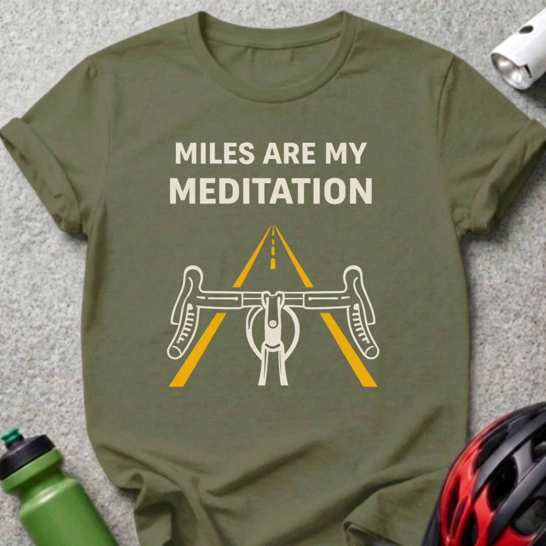 Miles Are My Meditation Bicycle Handlebars Shirt
