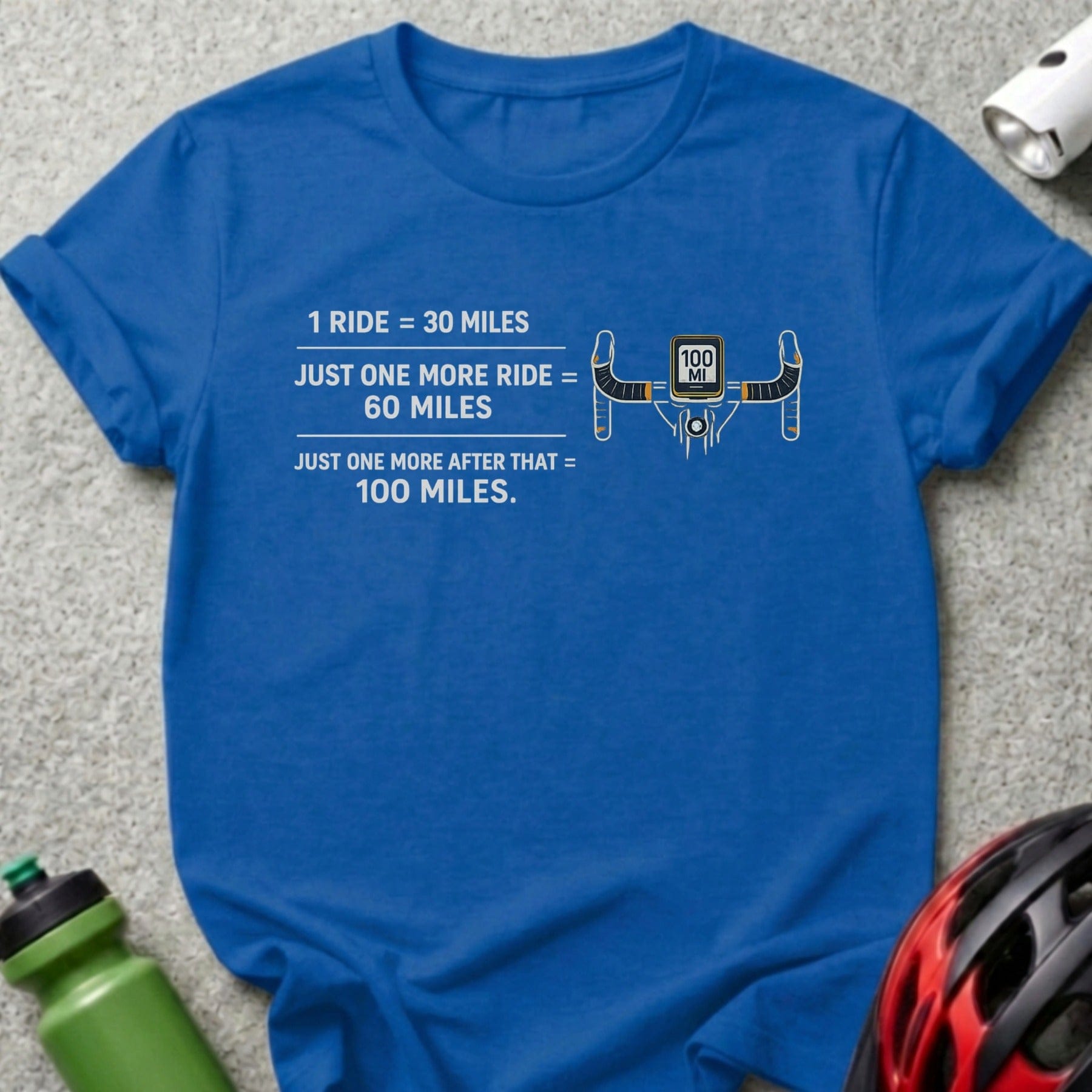 1 Ride 30 60 100 Miles Cycling Just One More product type