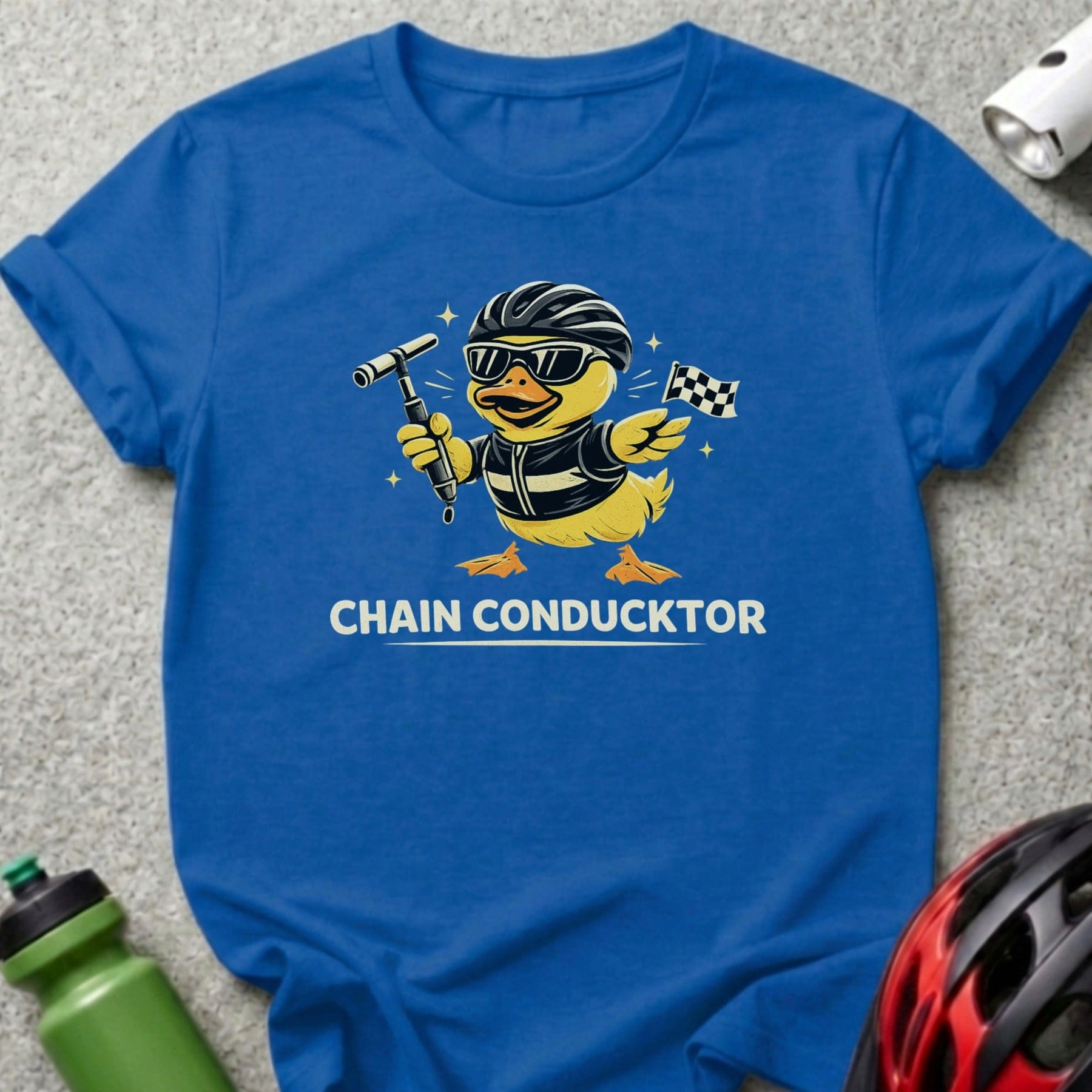 Chain Conducktor Fun Cycling Duck Tee