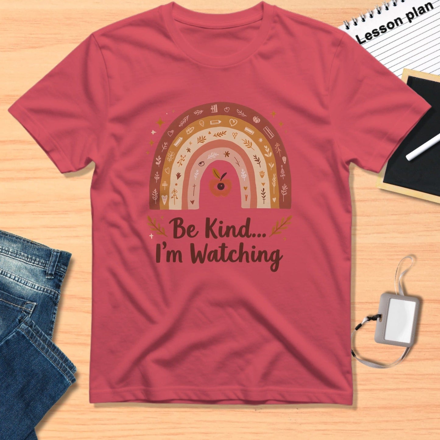 Be Kind I'm Watching Rainbow Graphic Tee product