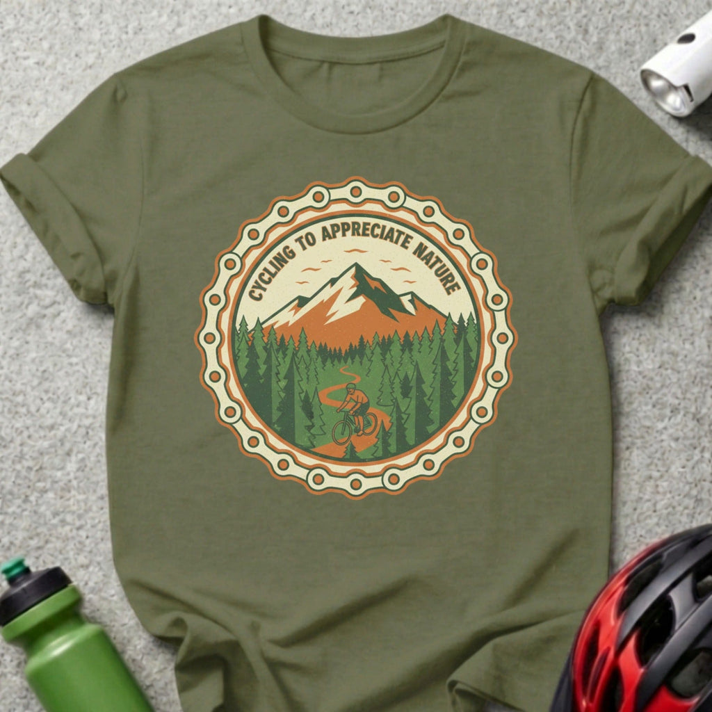Cycling to Appreciate Nature Graphic Tee Product