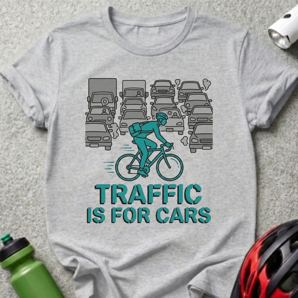 Traffic is for Cars Graphic Biking Statement Tee