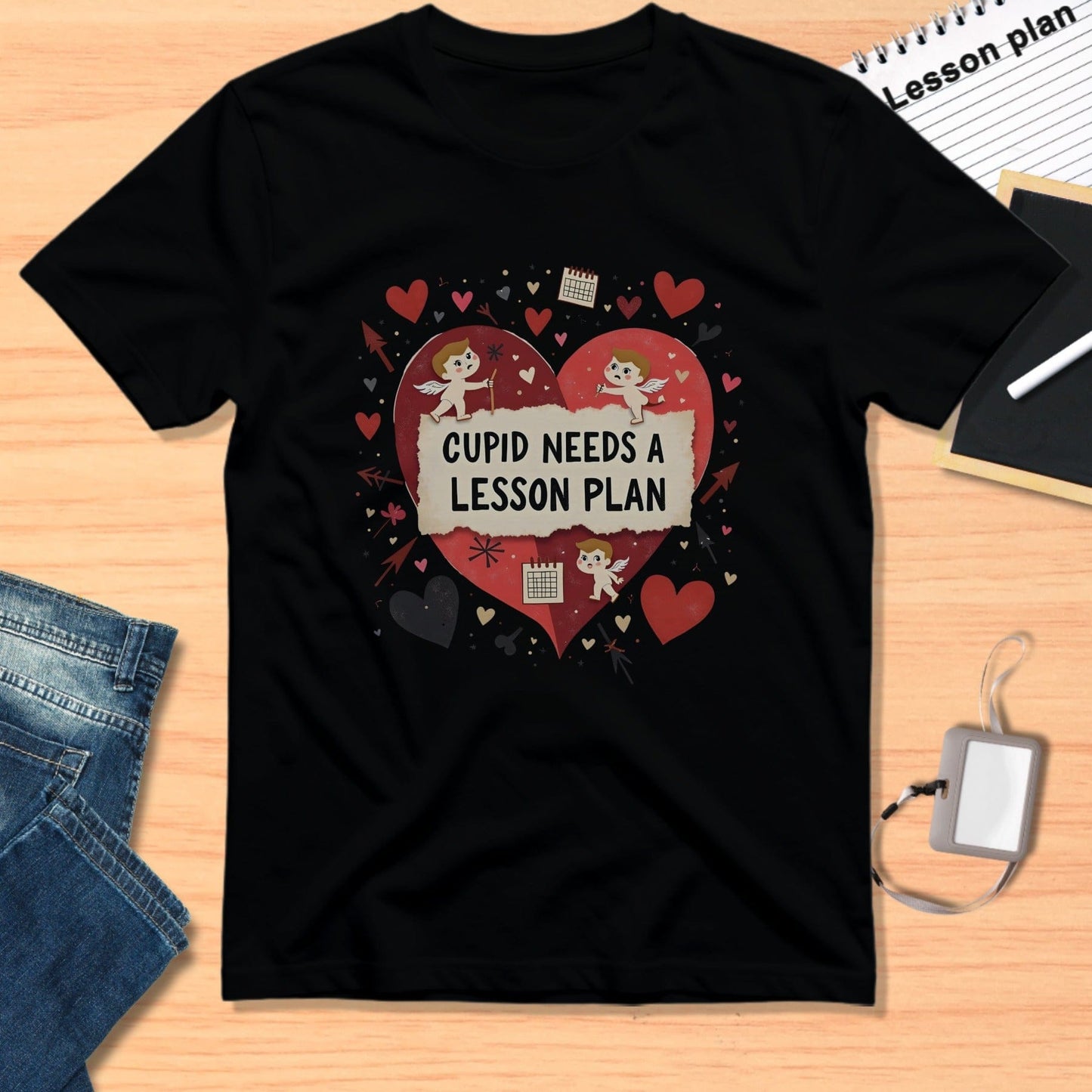 Cupid Needs A Lesson Plan Graphic Tshirt