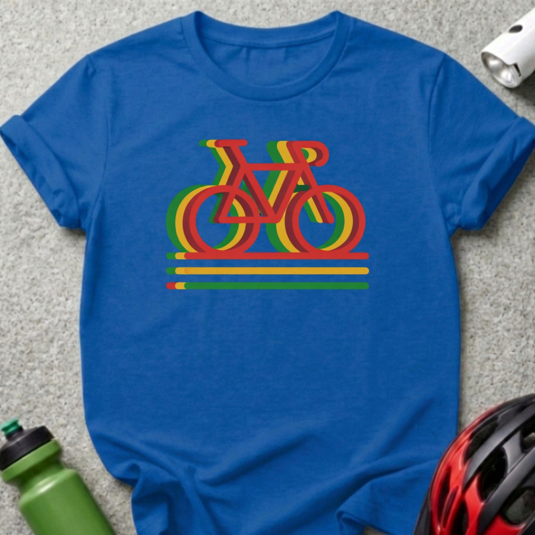 Retro Bicycle Graphic Design Tee Shirt