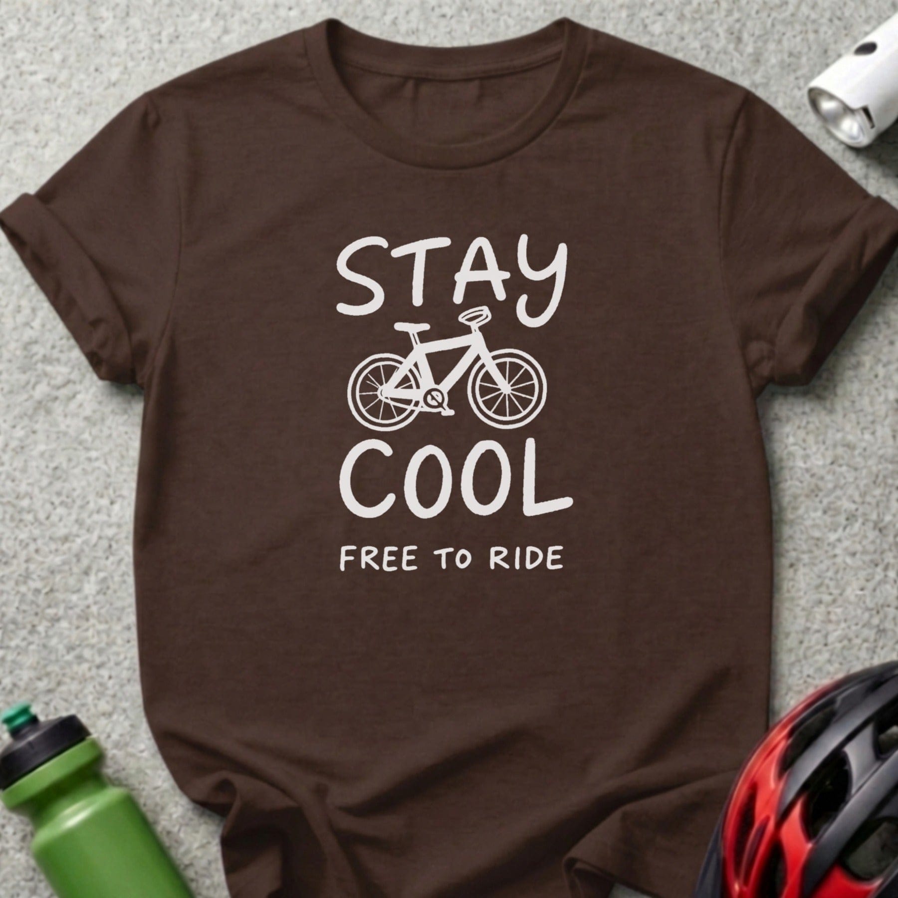 Stay Cool Free to Ride Bike Graphic T-Shirt