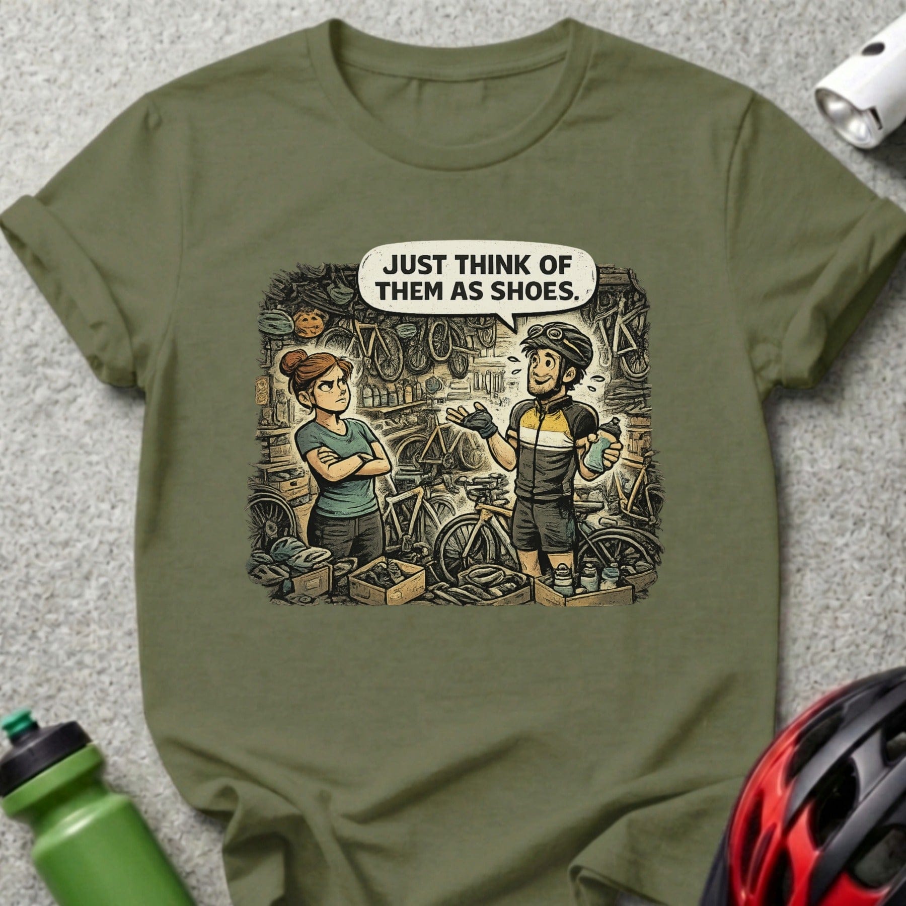 Bicycle Themed Just Think of Them as Shoes T-Shirt