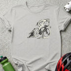 Cyclist in Action Graphic Tee Perfect for Biking Enthusiasts