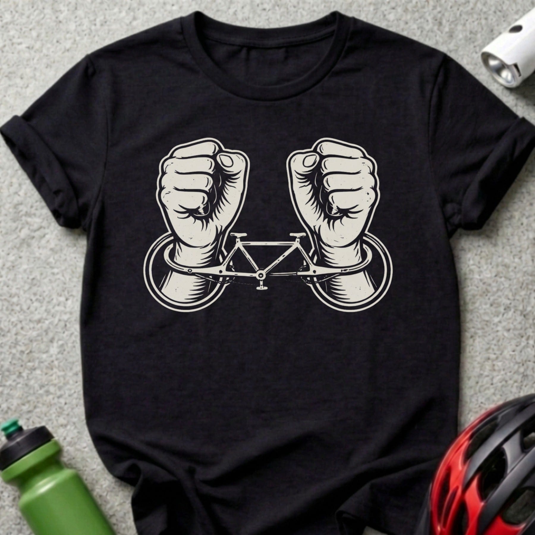 Bicycle Cuffs Graphic T-Shirt Casual Wear Apparel