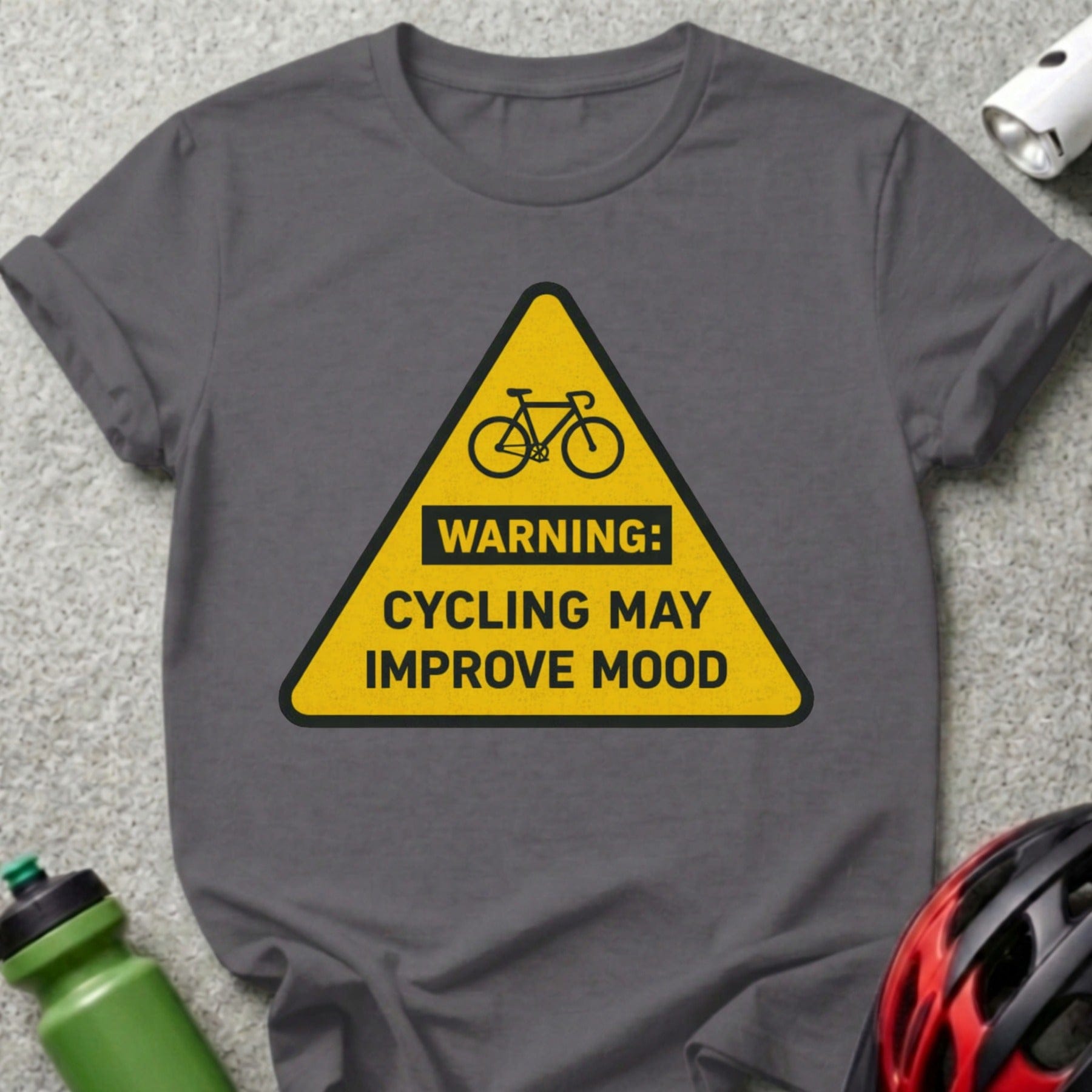 Warning Cycling May Improve Mood T-shirt