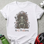 N+1 Problems Skeleton on Throne Graphic T-Shirt