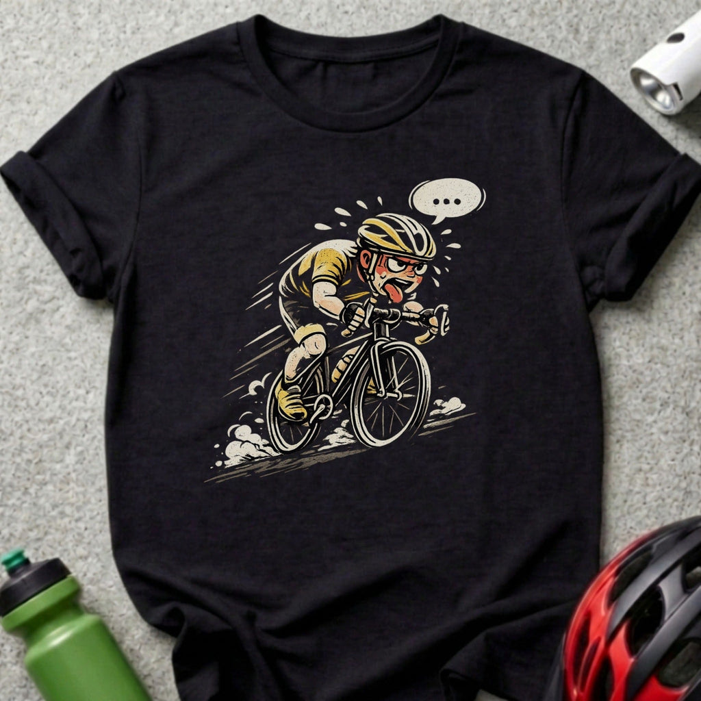 Cartoon Cyclist Graphic Short Sleeve Unisex T-shirt