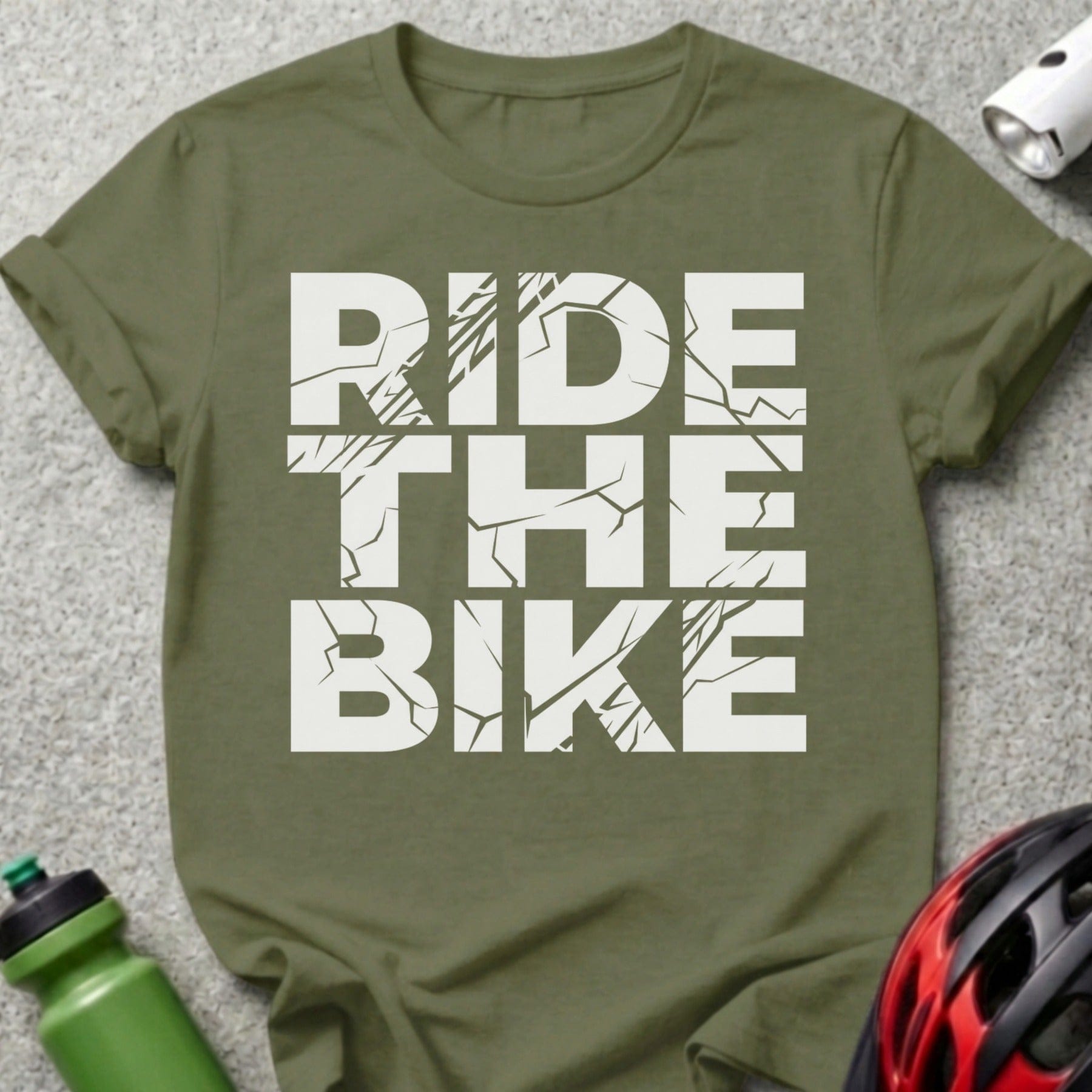 Ride The Bike Inspired Graphic Tee Shirt Casual